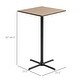 preview thumbnail 4 of 18, HOMCOM Industrial Bar Table Adjustable Pub Table 23.5" Square Dining Desk for Kitchen Living Room Café