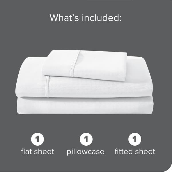Bare Home Organic Cotton Percale Fitted Sheet Queen - Grey