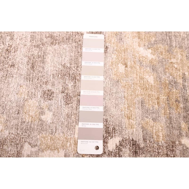 ECARPETGALLERY Hand-knotted Legacy Grey Silk Rug - 6'8 x 9'7