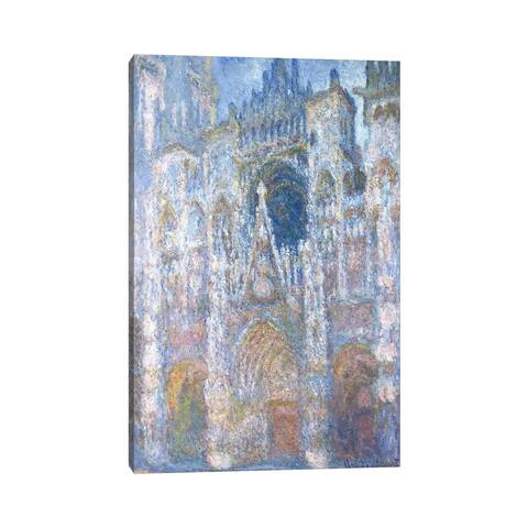 iCanvas "Rouen Cathedral, Blue Harmony, Morning Sunlight, 1894 " by Claude Monet Canvas Print