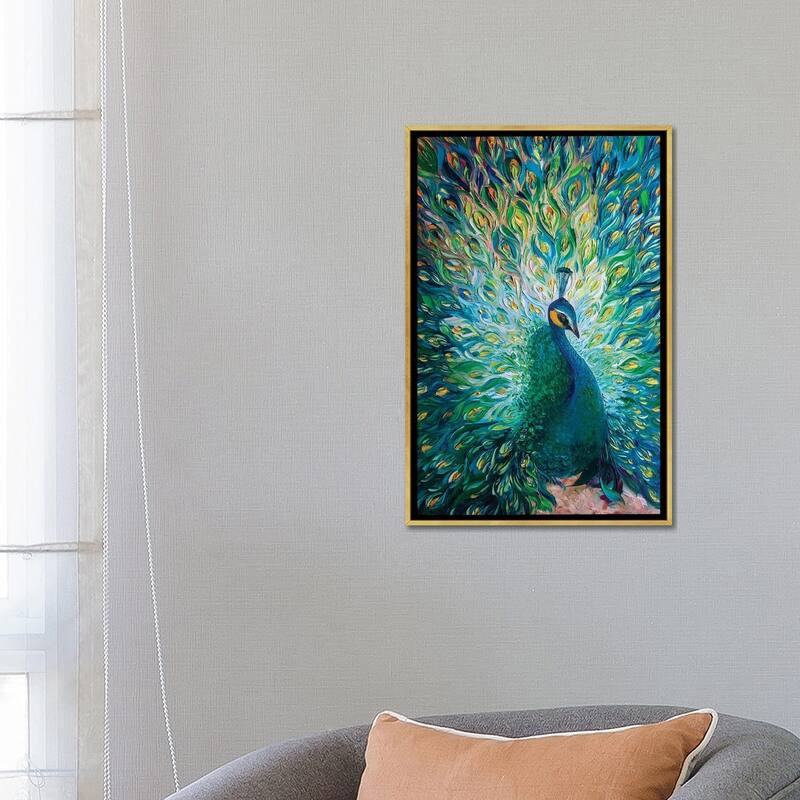 iCanvas "Peacock XXXII" by Willson Lau Framed Canvas Print