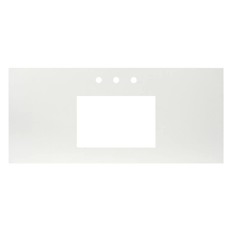 NativeStone Concrete Vanity Top - Rectangle Sink Cutout with 8" Widespread Faucet Holes (Top Only)