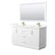 Option White / Giotto Quartz Top / Satin Bronze Hardware