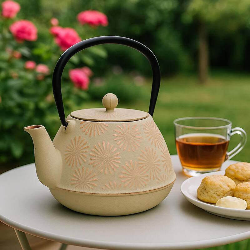 Creative Home Kyusu Grey Cast Iron 40 oz. Tea Pot