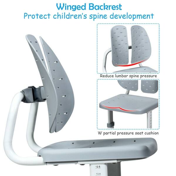 Shop Height Adjustable Kids Study Desk And Chair Set On Sale Overstock 30732399