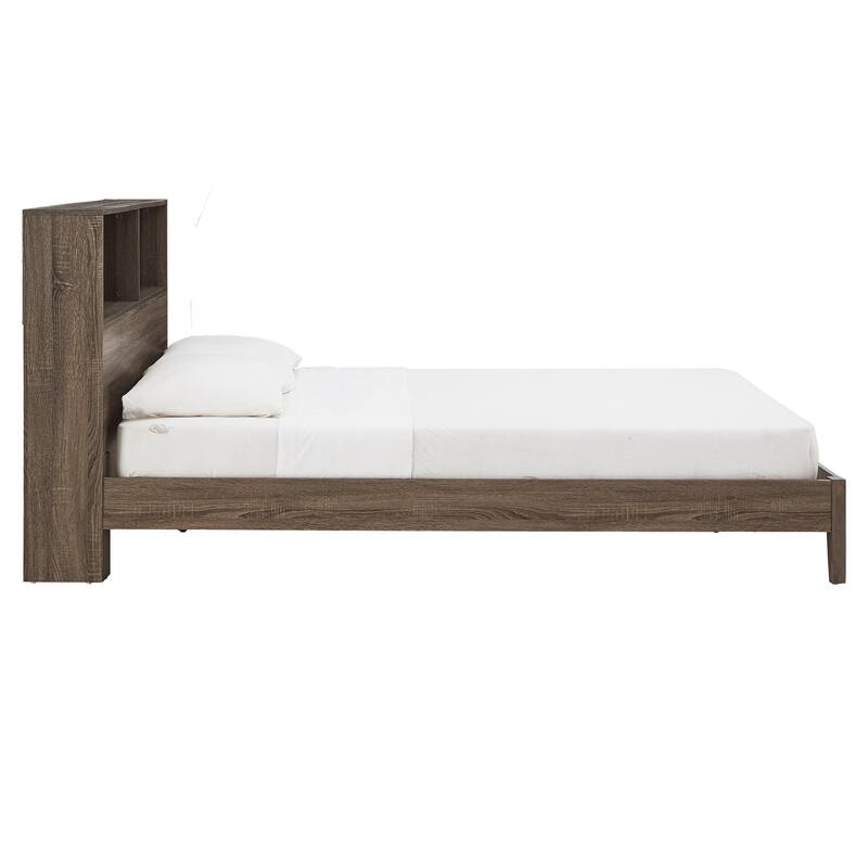 Malins Bookcase Queen Platform Bed with USBs by iNSPIRE Q Classic