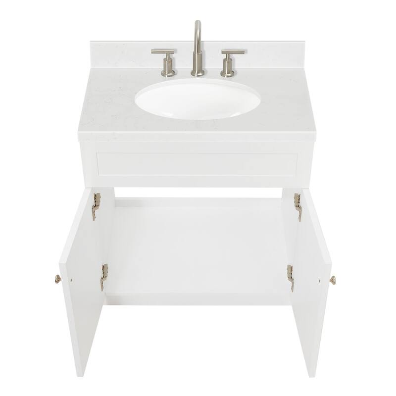 Ariel F030SCQOVO Hamlet 30" Free Standing Single Basin Vanity Set with