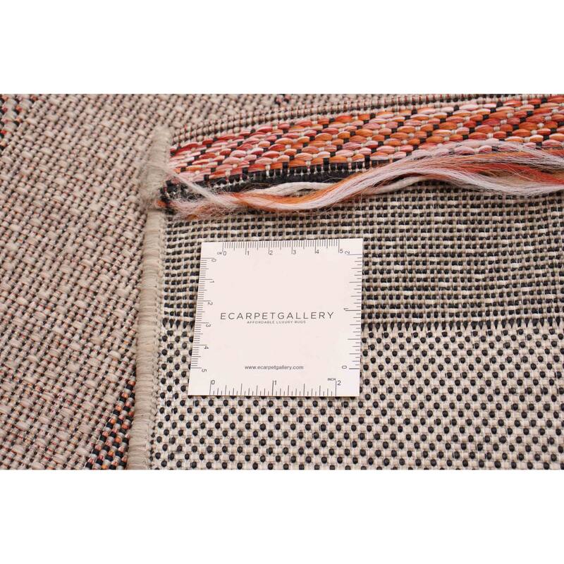 ECARPETGALLERY Machine Woven Lotus Mod Tan Polypropylene Rug - 5'1 x 7'7