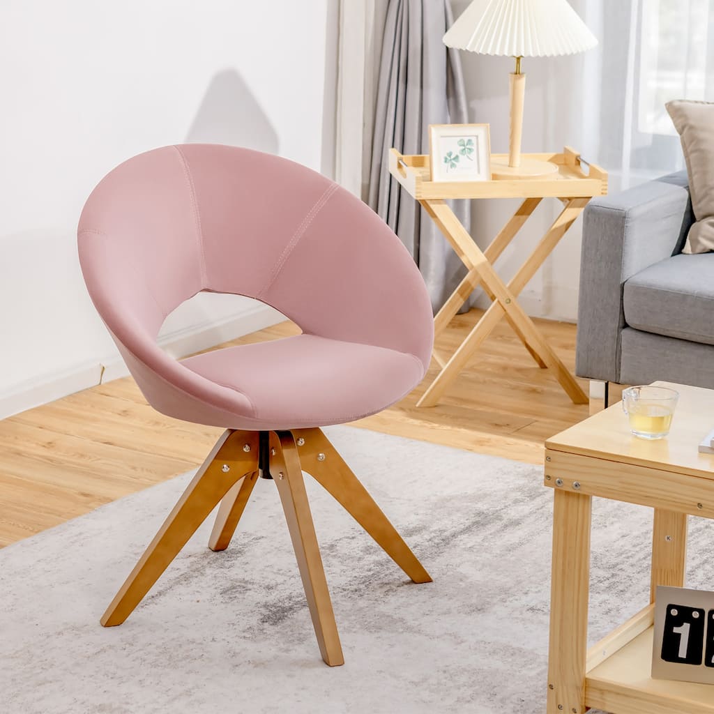 Swivel Accent Chair Modern Office Chair Velvet Vanity Chair