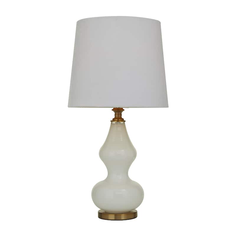 Glass Room Table Lamp - White - Roche River Decor - White