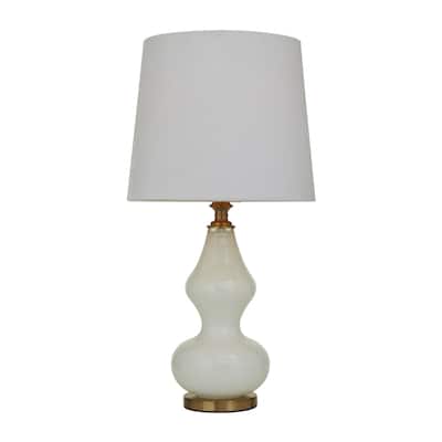 Glass Room Table Lamp - White - Roche River Decor