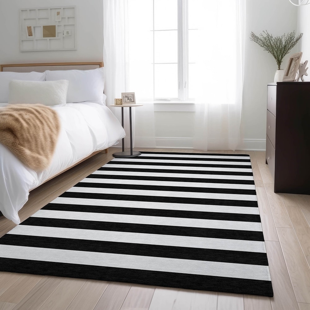 Premium Washable Super Soft Cabana Stripe Mayfield Rug