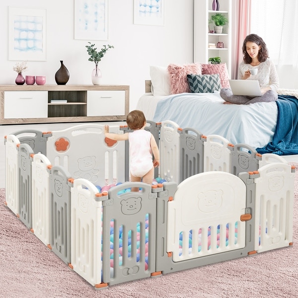 costway foldable baby playpen
