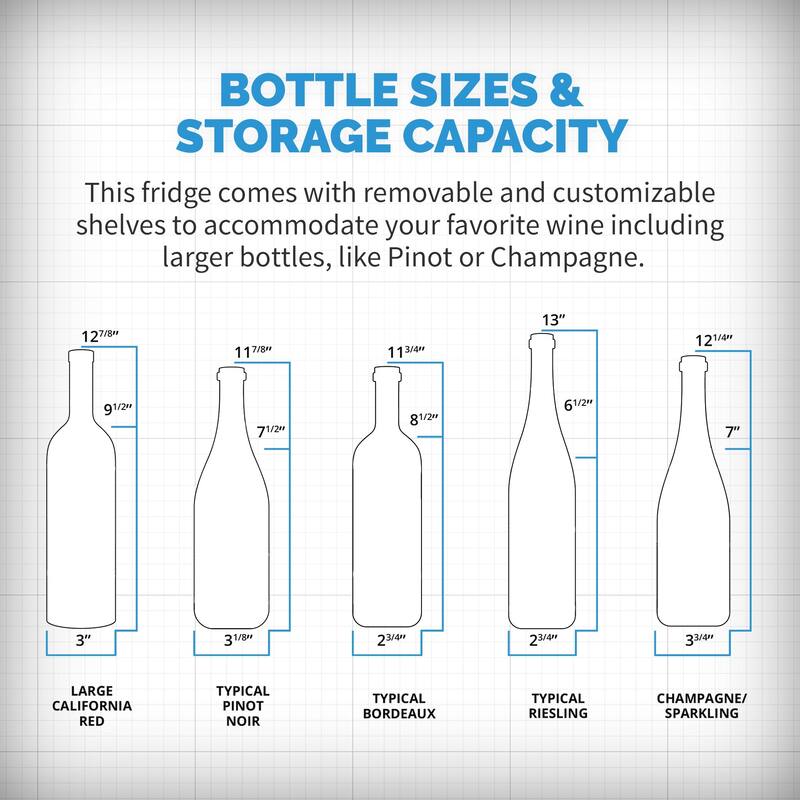 Newair Wine and Beverage Splitshelf Refrigerator, 24 Bottles and 100 Cans, Splitshelf Built-in Counter or Freestanding Fridge