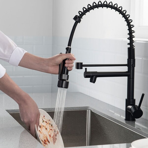 Black Kitchen Faucet Pull Down 2 Function Spray - 8.26*3.3*17.3. Opens flyout.