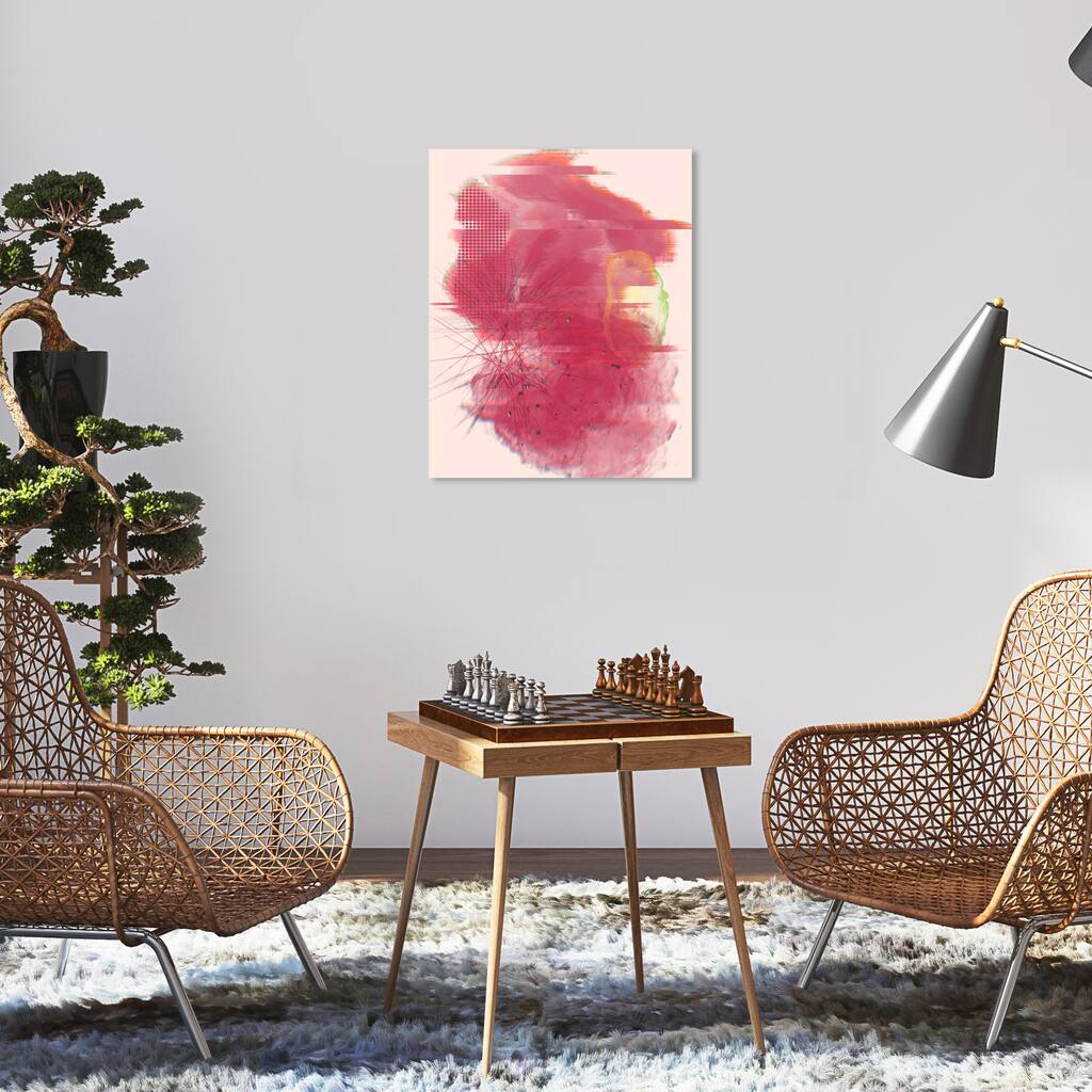 Wynwood Studio Canvas Abstract Burst of Color Red Modern & Contemporary Wall Art Canvas Print