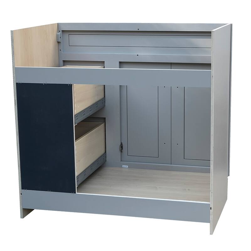 36"x21" Grey Shaker Bathroom Vanity with Drawers
