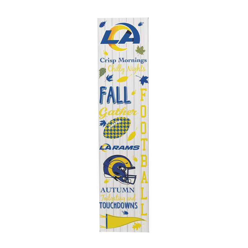 47" Double Sided Seasonal Porch Leaner, Los Angeles Rams - 47" x 11.25"