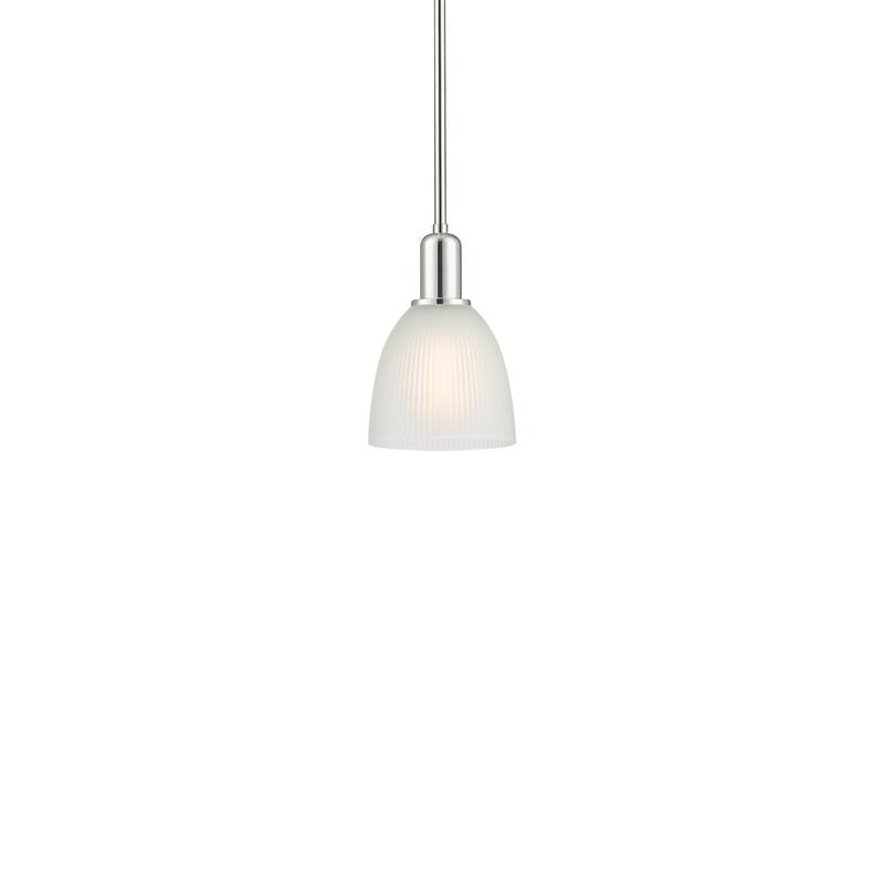 Innovations Lighting 716-1S-10-6 Castile Pendant Castile 6" Wide Mini - Polished Nickel / White