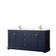 Option Dark Blue, Gold Trim, Carrara Cultured Marble Top