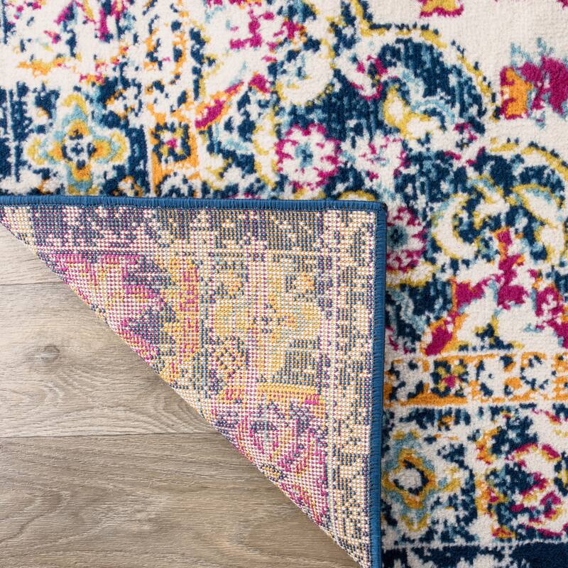 The Curated Nomad Sunset Bohemian Vintage Medallion Rug