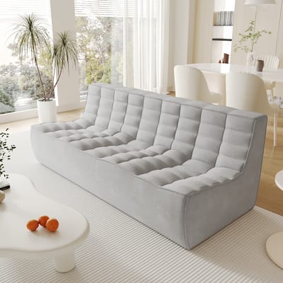 Armless 3-Seat Large Bean Bag Chair Lazy Floor Sofa Couch Fireside Chair