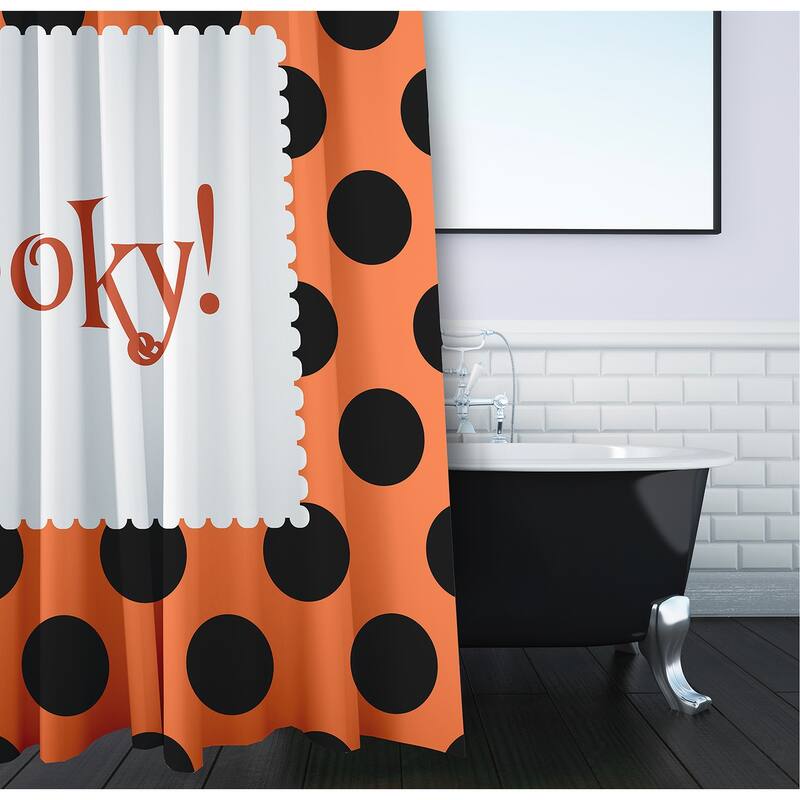 Halloween Spooky Dots Shower Curtain