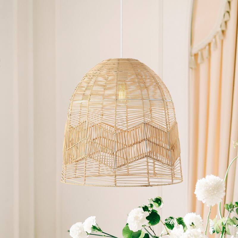 Lucas 1-Light Farmhouse Coastal 180" Cord Plug-In or Hardwired LED Pendant, by JONATHAN Y