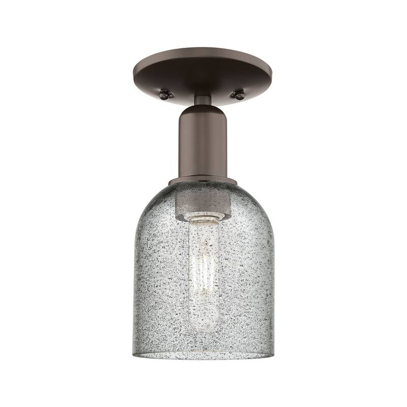 Innovations Lighting 716-1C-11-5 Caledonia Semi-Flush Caledonia 5" - Oil Rubbed Bronze / Charcoal