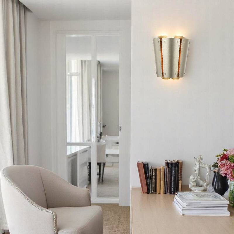 Varaluz Peep Show 1-Light Wall Sconce - Sunwashed Silver/Brushed Sienna