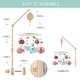 preview thumbnail 5 of 3, The Peanutshell Wooden Crib Mobile Set with Arm, Music Box and Wildflower Baby Mobile