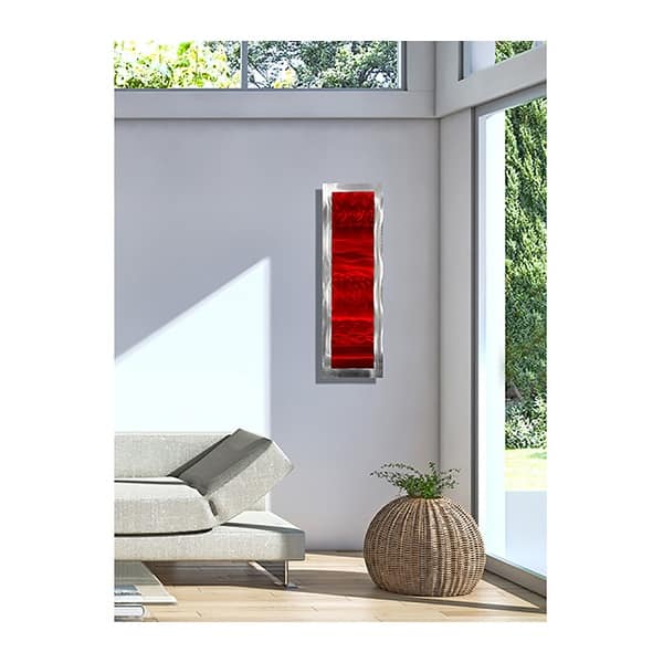 Shop Statements2000 Red Silver Abstract Metal Wall Art Accent