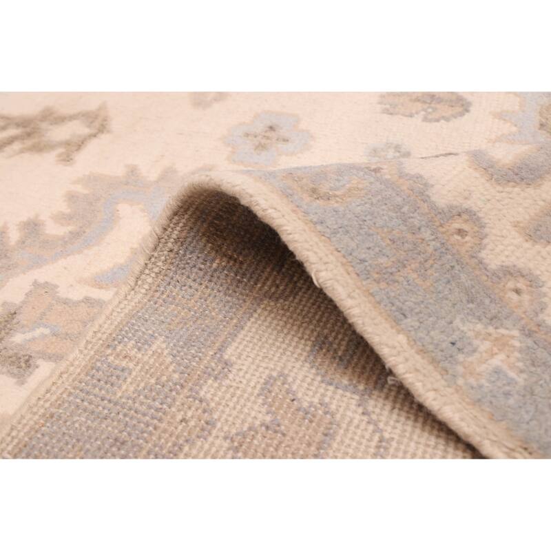 ECARPETGALLERY Hand-knotted Royal Oushak Cream Wool Rug - 9'0 x 11'6