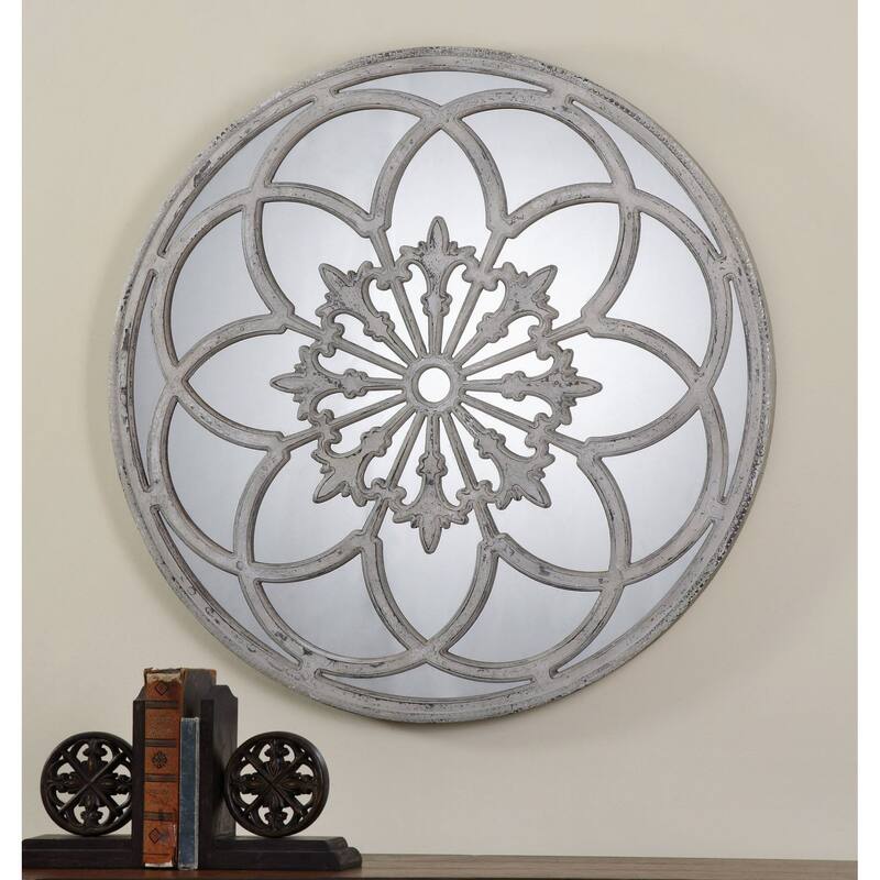 Uttermost Conselyea Rustic Italian Farmhouse Window Round Decorative