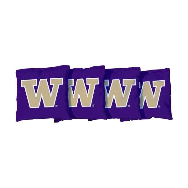 slide 2 of 3, Washington Huskies Purple Cornhole Bags All-Weather Resin Filled