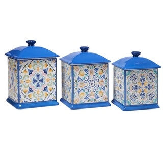 Certified International Lemonade 3 piece Canister Set, 64 oz., 82 oz., 96 oz. - 64 oz., 82 oz., 96 oz.