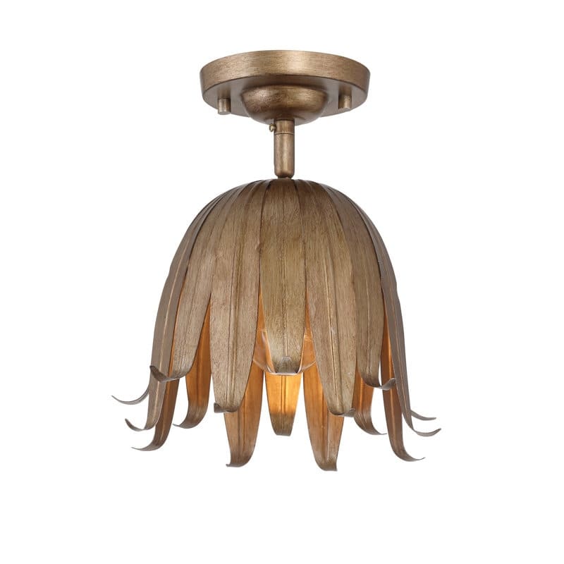 Acroma 1-Light Steel Dimmable Semi Flush Mount - N/A