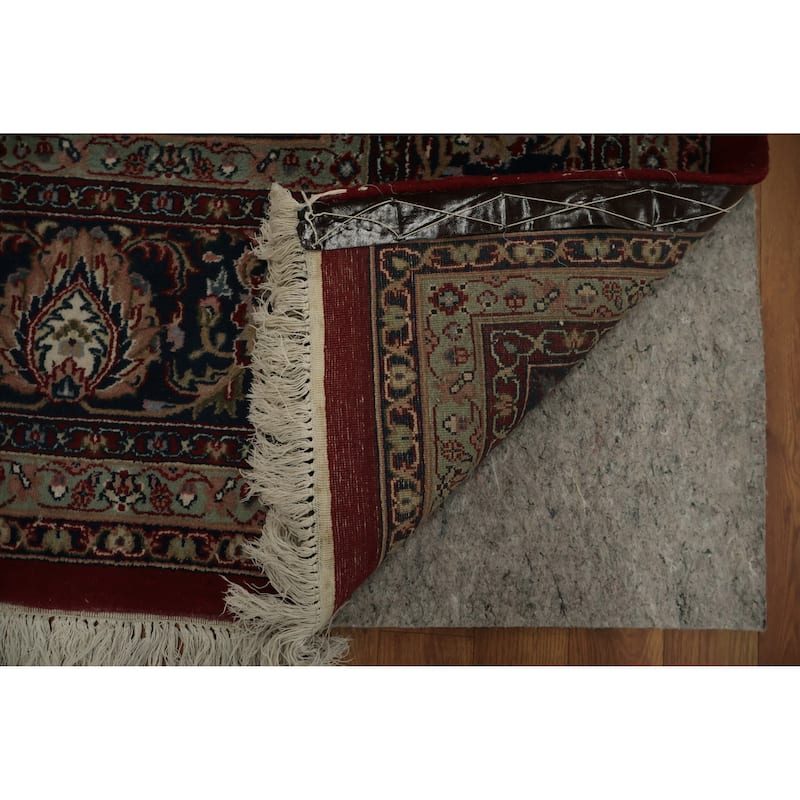 Hand Knotted Oriental 100% Wool Carpet Traditional Floral Red Sarouk Area Rug - 13' 1'' X 8' 10''