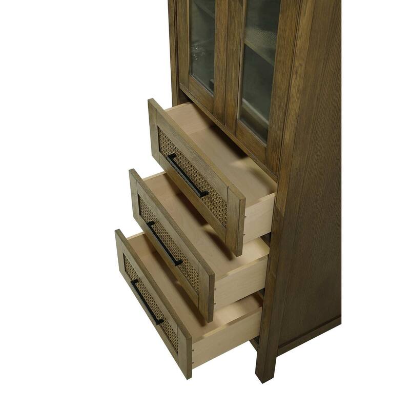 Winslow 16-28 Inch Bath Storage Glass Cabinet