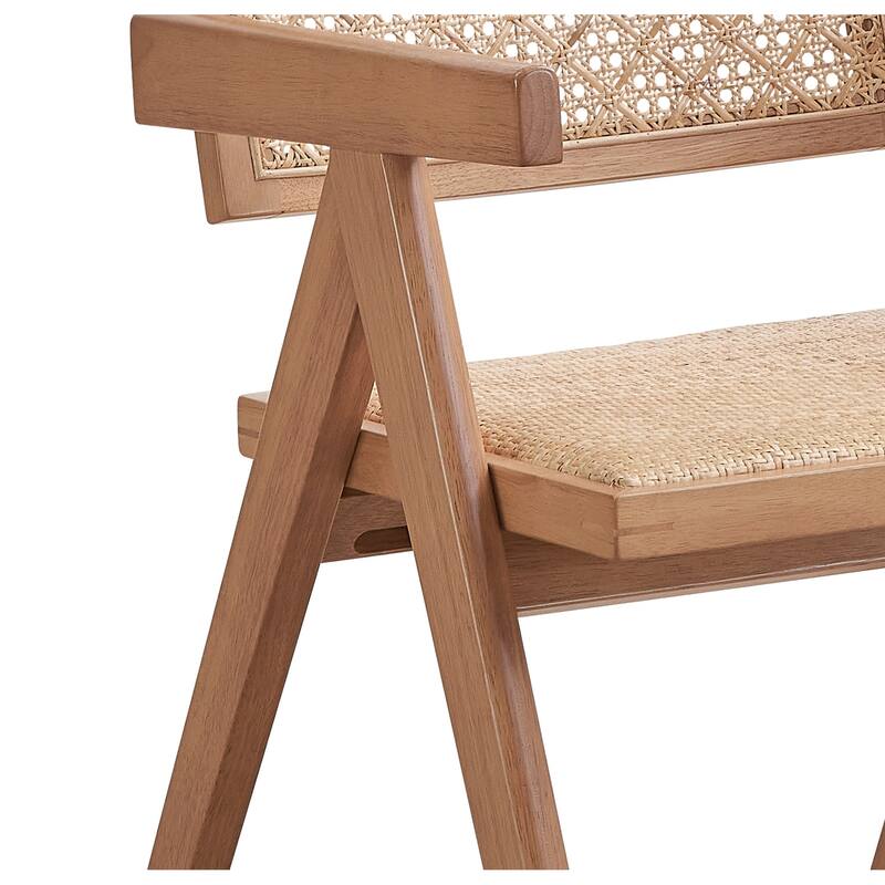 Velentina Rattan & Natural Finish Arm Chair (Excluding the table)