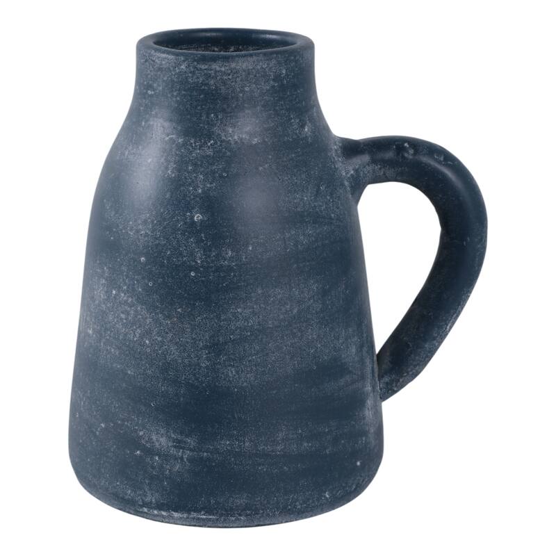 Terracotta Pottery Vase with Handles Rustic Artisan Decorative Accent