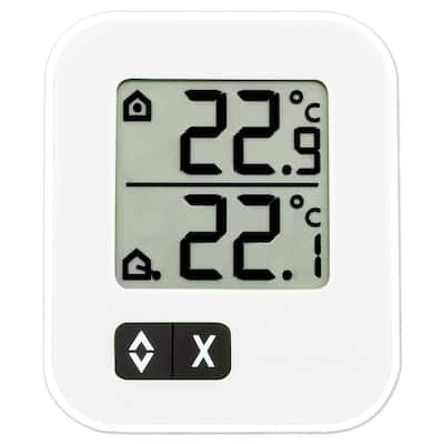 TFA Small White Digital Indoor & Outdoor Thermometer