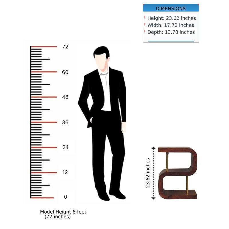 S-curve Brass Bedside