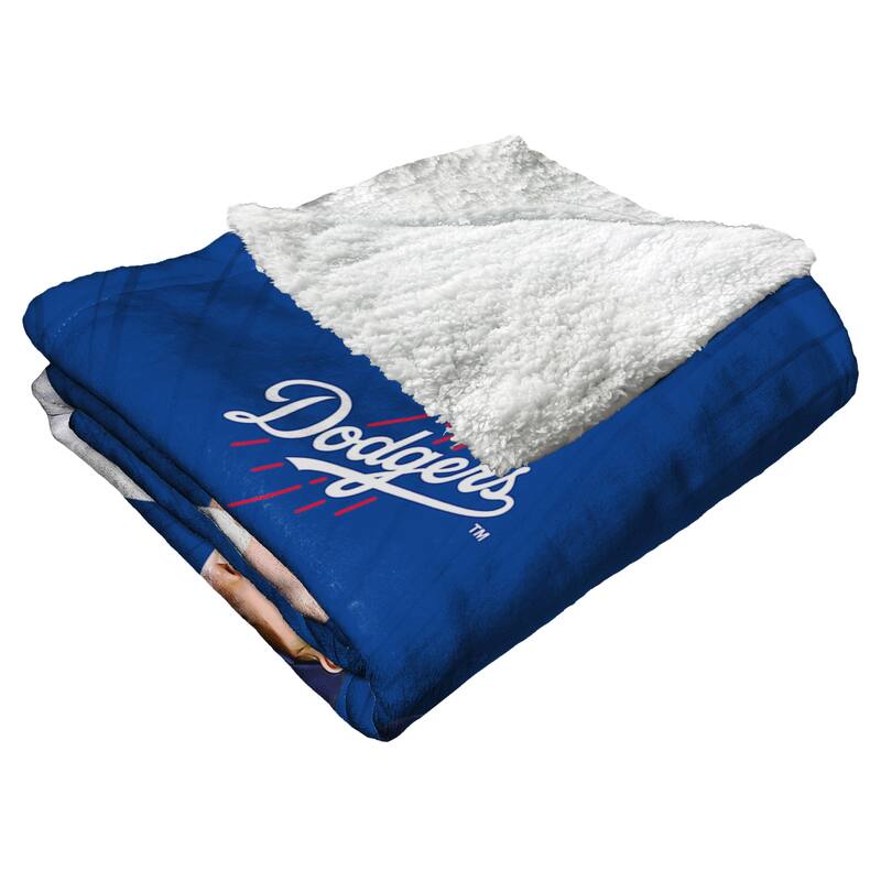 MLB Player Los Angeles Dodgers Clayton Kershaw Silk Touch Sherpa Throw