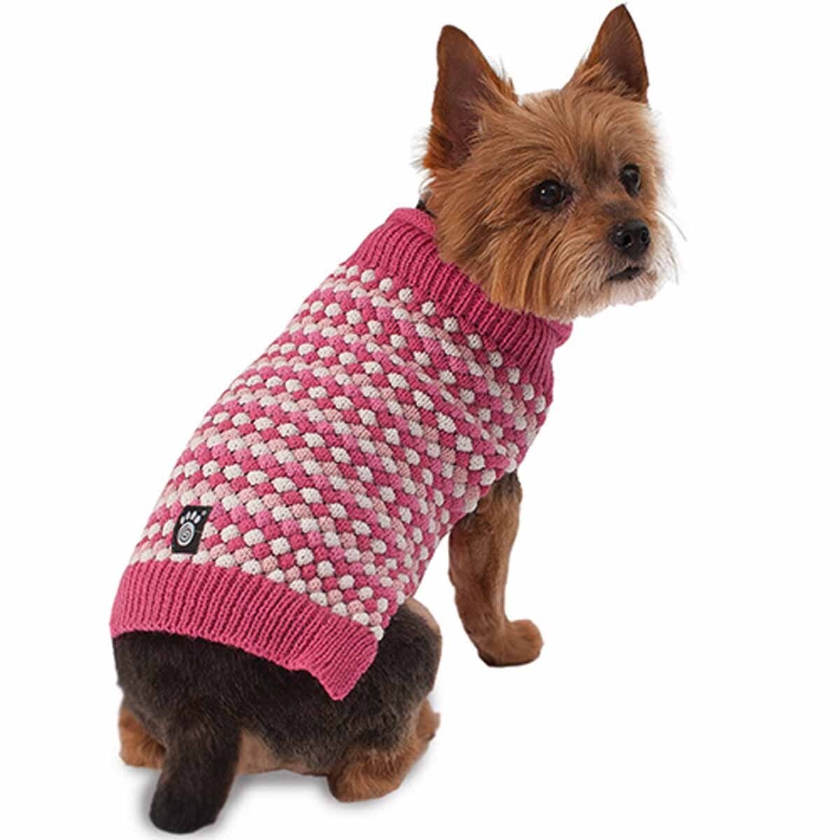 pink dog sweater medium