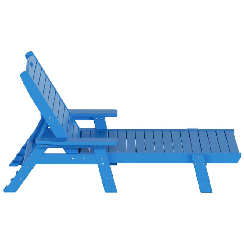 Laguna Hdpe All Weather Outdoor Patio Pool Reclining Chaise Lounge (Set Of 2)