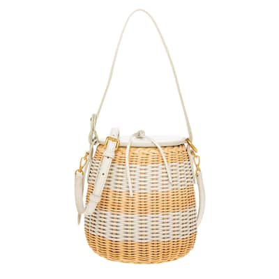 Miu Miu Woven-Wicker Bucket Bag