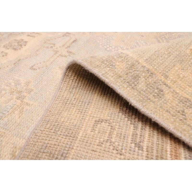 ECARPETGALLERY Hand-knotted Kavya Oushak Light Blue Wool Rug - 8'11 x 11'9