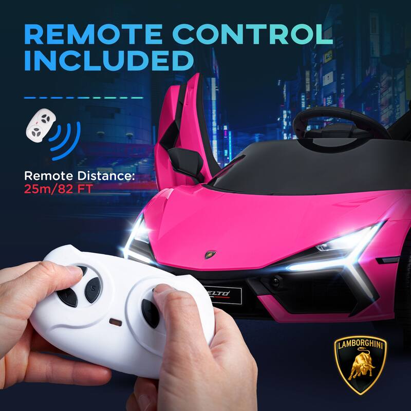 Lamborghini Revuelto Kids Electric Ride-On Car with Remote, Butterfly Doors, and Advanced Suspension