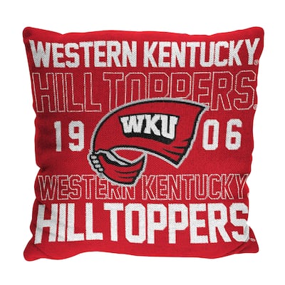 NCAA Western Kentucky Hilltoppers Stacked 20 Inch Pillow
